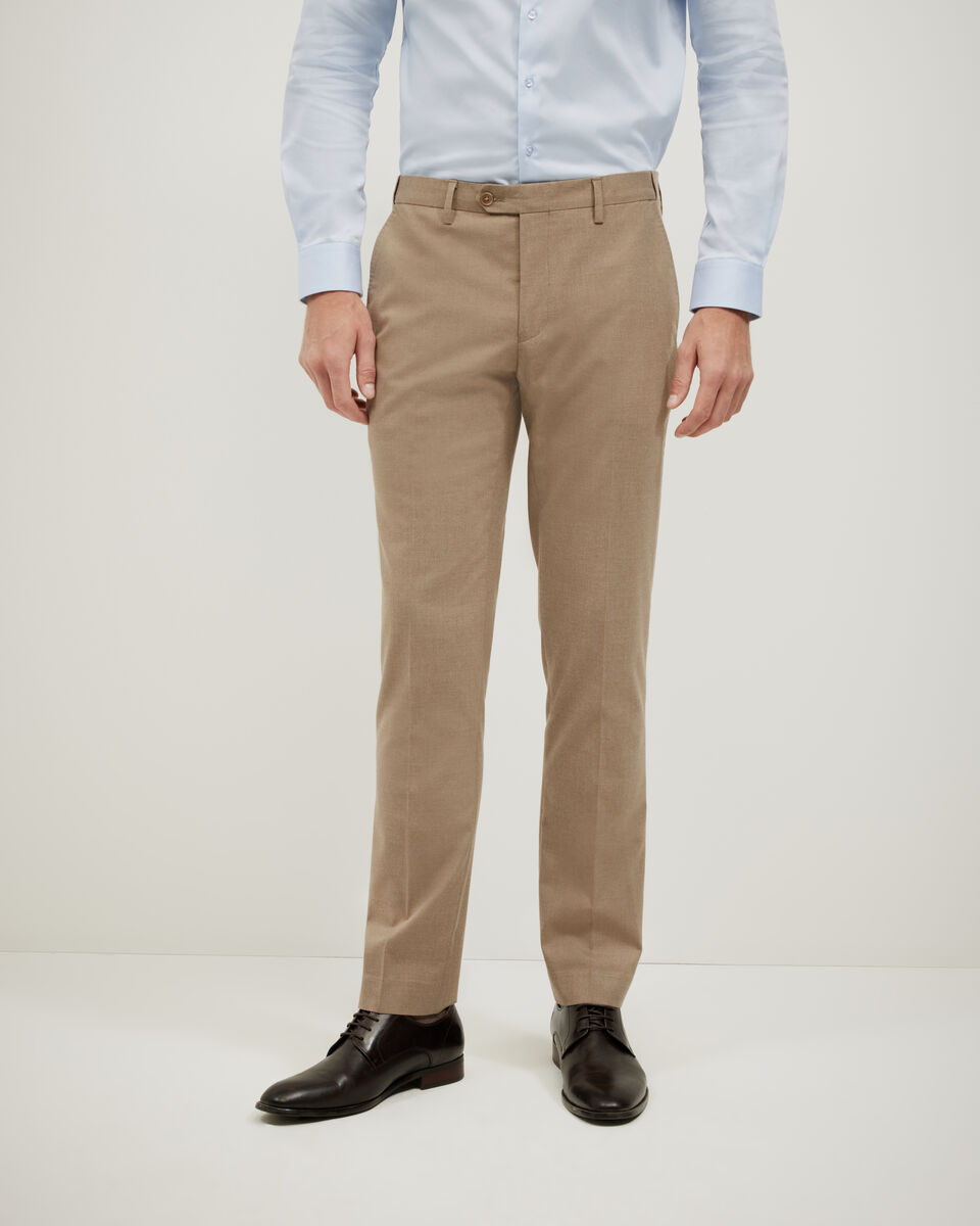 Brushed Marle Tailored Pant, Latte, hi-res